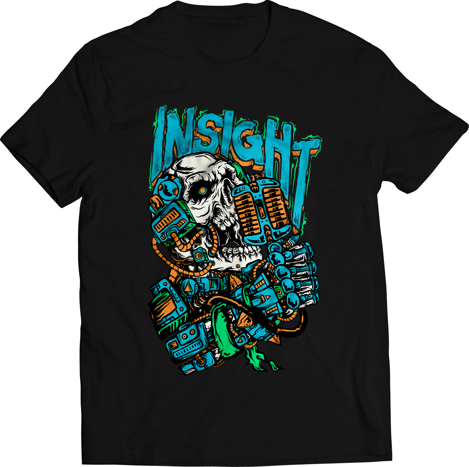 NEW! Insight Robot Skull T-Shirt (Black)